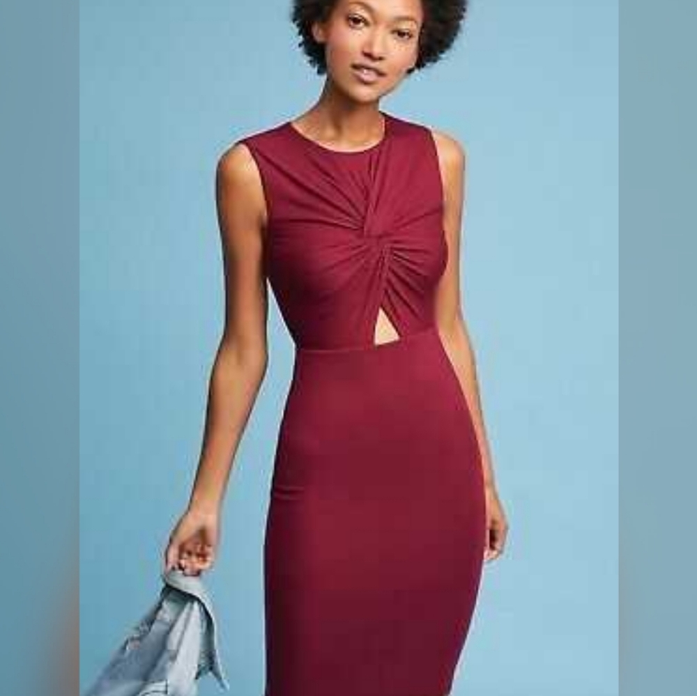 Anthropologie | Knotted-front Cutout Dress